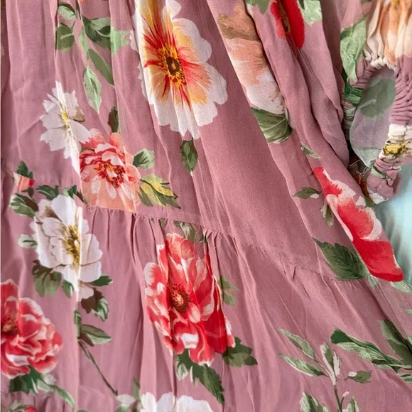 BNWT! Anthropologie The Somerset Long-Sleeve Mock-Neck Chiffon Maxi Dress, XS - Picture 9 of 16